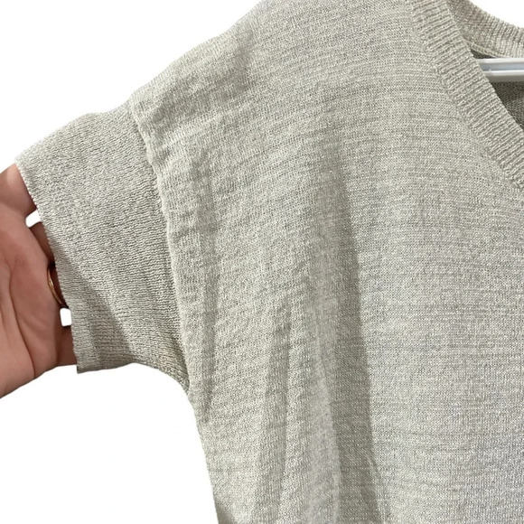 XS gray shimmery MANGO top, short sleeve, EUC - Picture 4 of 6